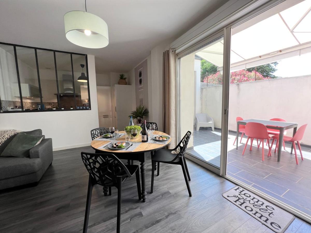 Appart T3 Le Patio - Avec Terrasse Boujan-sur-Libron Kültér fotó